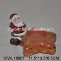 Candelabro de cerámica de tealight en santa claus / muñeco de nieve para la venta al por mayor
